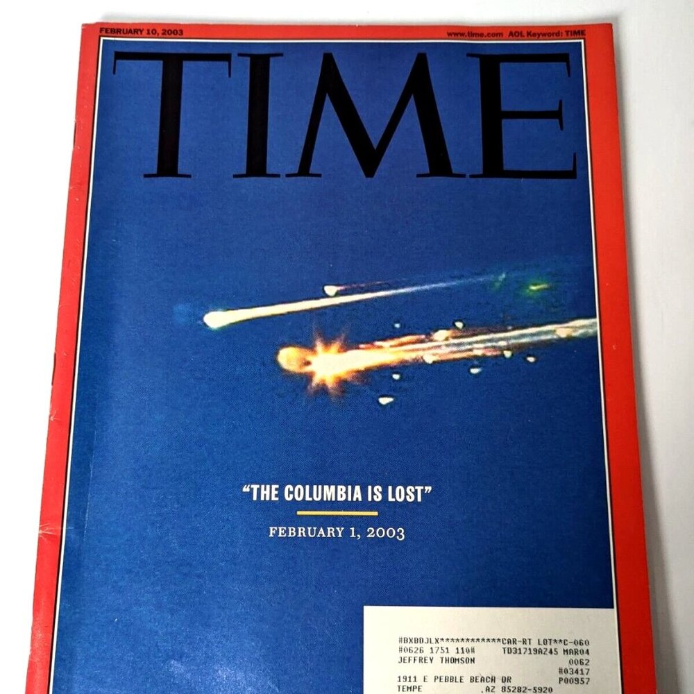 Time Magazine "The Columbia is Lost" February 1, 2003 - Feb 10, 2003 Collectible